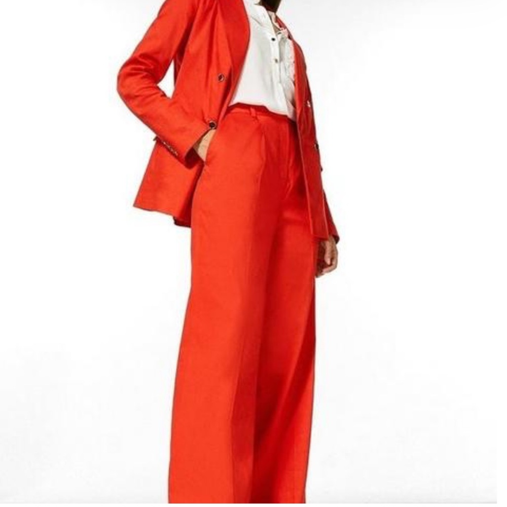 NWT Karen Millen Italian Premium Stretch Linen Blazer and Trousers - Picture 3 of 11